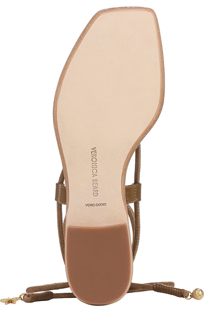 Veronica Beard Rosetta Ankle Wrap Sandal, Alternate, color, Chestnut