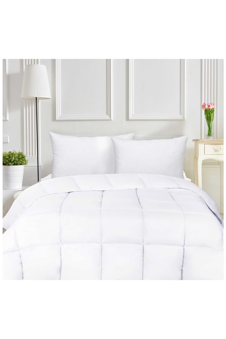 Reversible Down Alternative Comforter, Alternate, color, WHITE