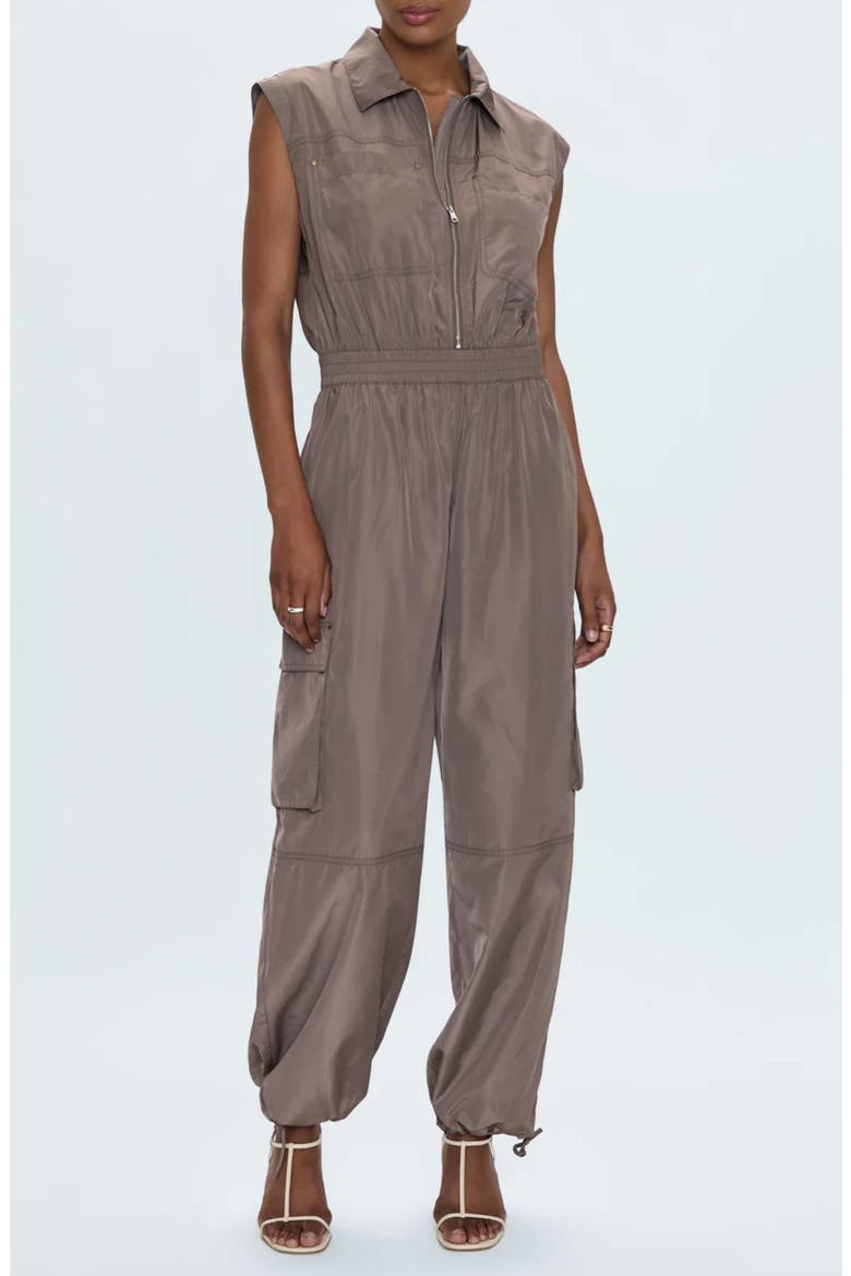 Becca Zip Front Utility Jumpsuit, Main, color, CEDAR