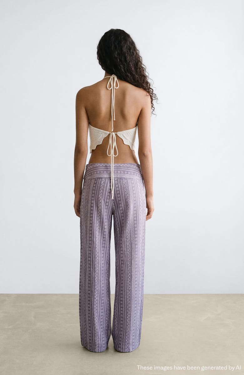 MANGO TEEN Print Wide Leg Pants, Alternate, color,