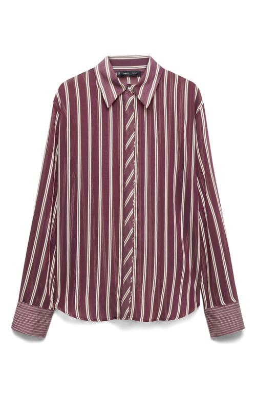 MANGO MANGO STRIPE BUTTON-UP SHIRT 
