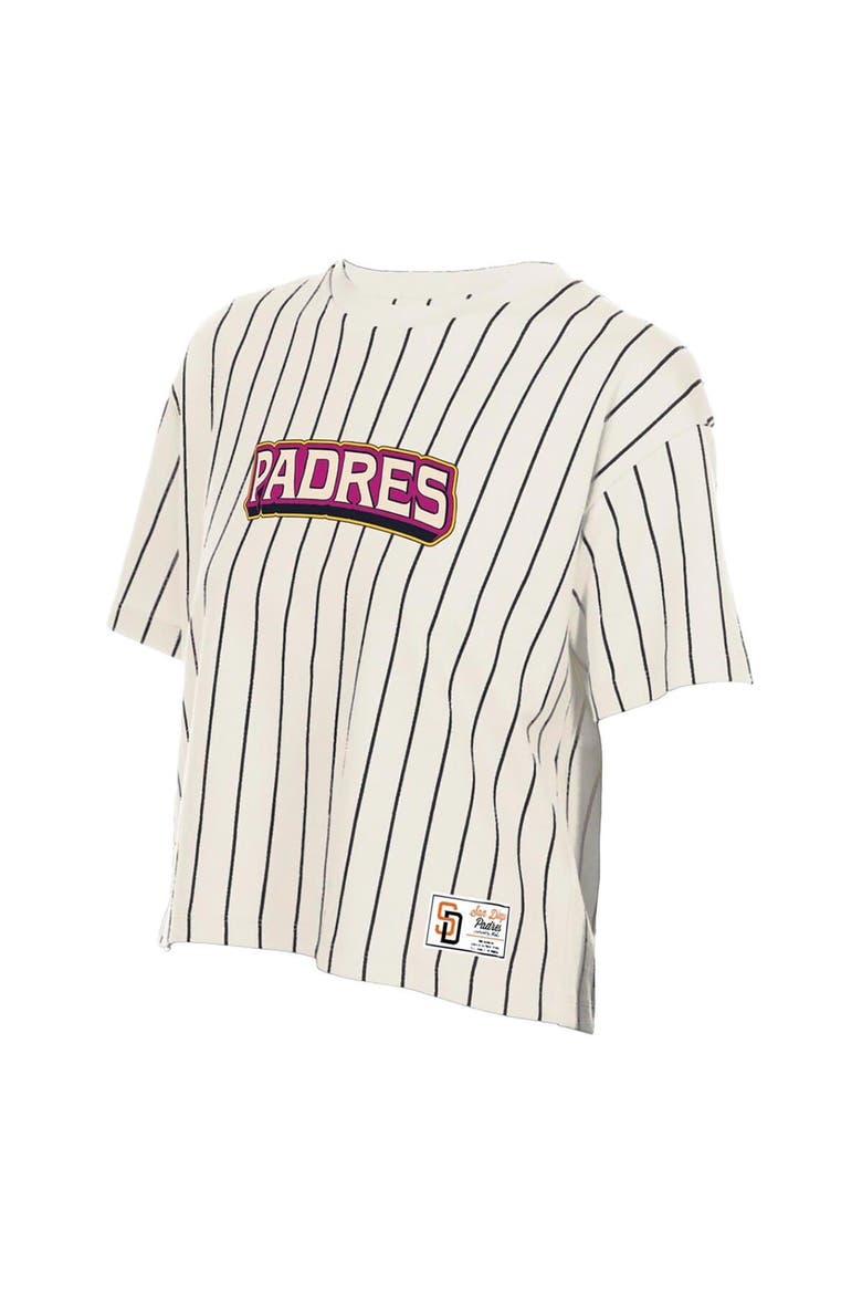 Women's New Era White San Diego Padres 2026 City Connect Pinstripe T-Shirt, Alternate, color, White