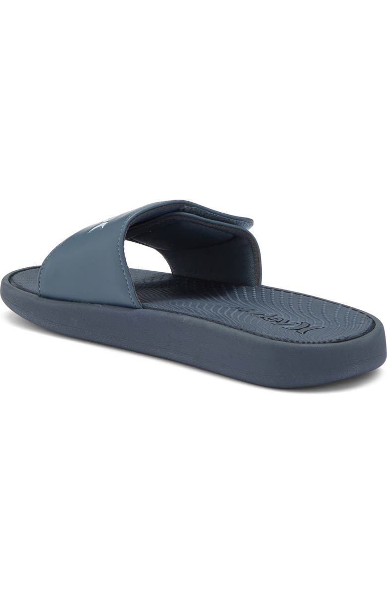Hurley Logo Slide Sandal, Alternate, color, Navy/ Light Blue