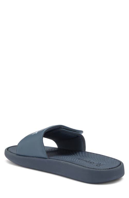 Hurley Logo Slide Sandal In Navy/light Blue