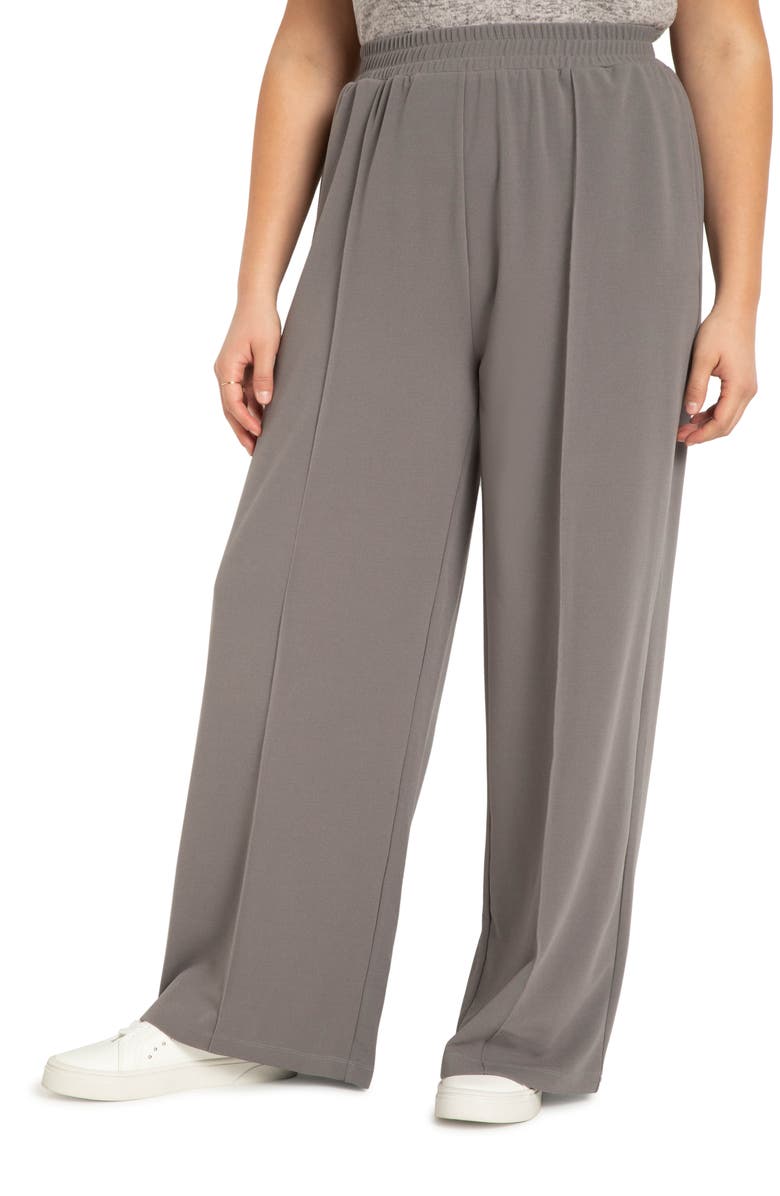 ELOQUII Pintuck Wide Leg Pants, Main, color,