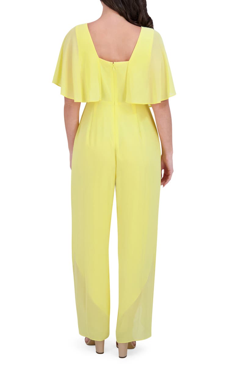 Kensie Plyr Wide Leg Jumpsuit, Alternate, color, Light Yellow