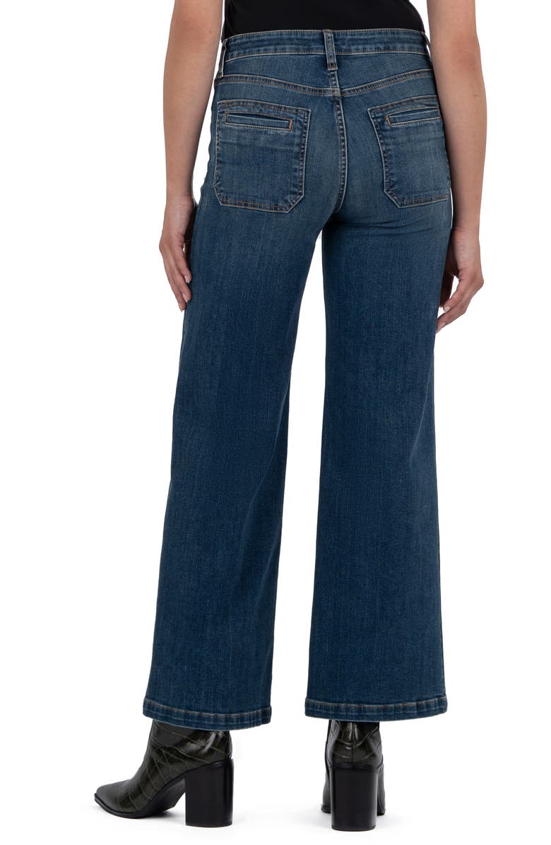 KUT from the Kloth Raw Hem Wide Leg Jeans, Alternate, color, Adventure