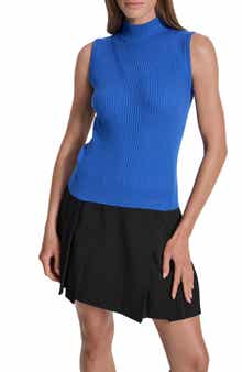 DKNY Sleeveless Mock Neck Sweater