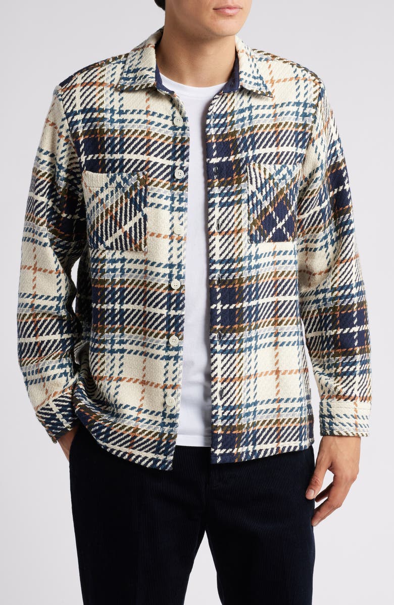 Wax London Whiting Charlton Plaid Button-Up Overshirt, Main, color,