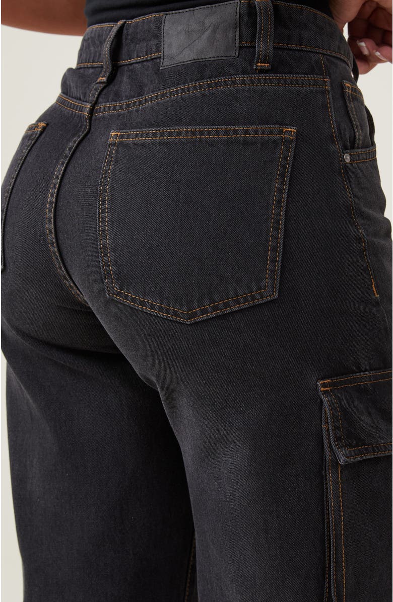 Cotton On Women's Curvy Cargo Wide Jean, Alternate, color,