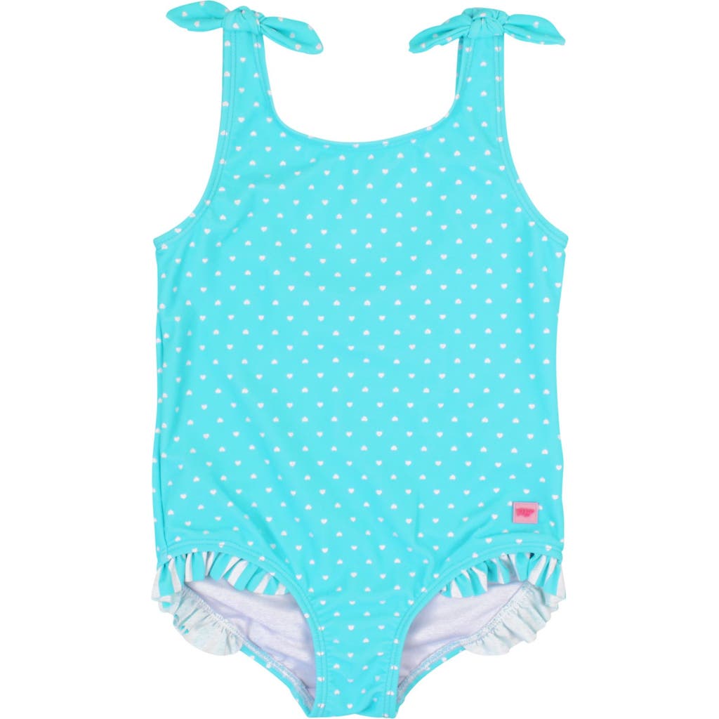 Rufflebutts Toddler Girls Upf50+ Tie Shoulder One Piece In Blue