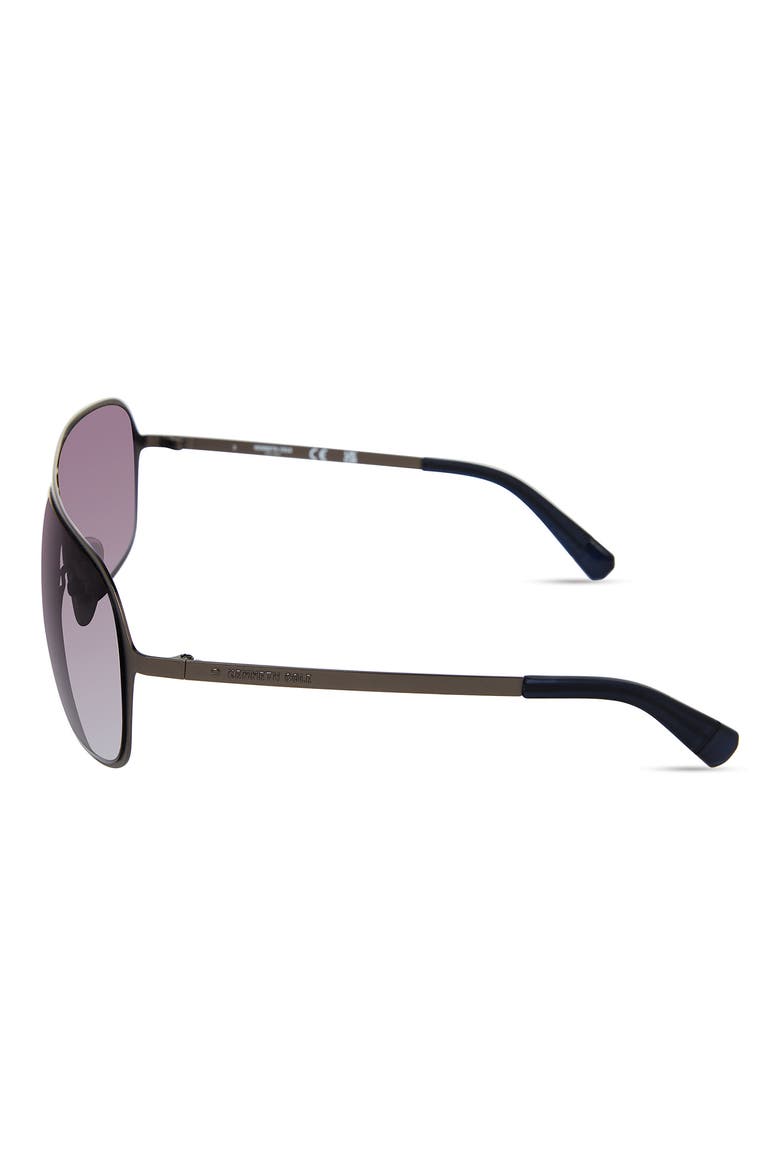 64mm Gradient Pilot Sunglasses, Alternate, color, MATTE GUNMETAL / GRADIENT