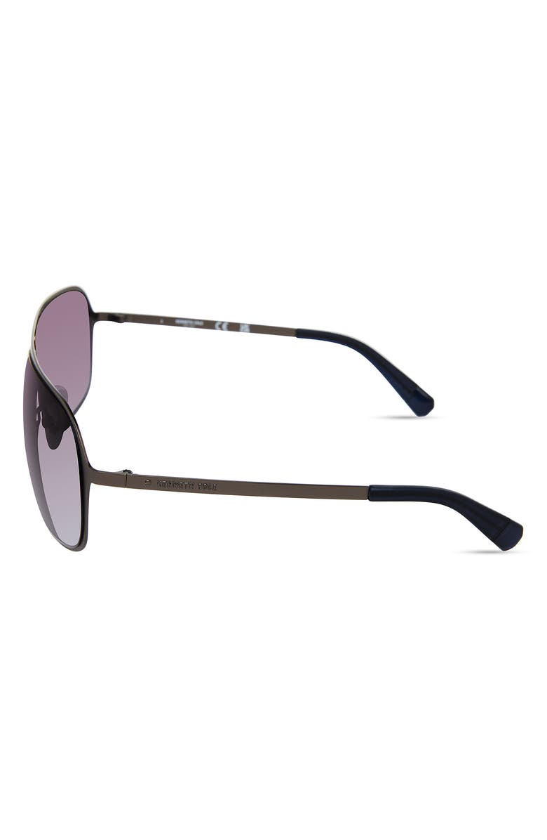 Kenneth Cole 64mm Gradient Pilot Sunglasses, Alternate, color, Matte Gunmetal / Gradient