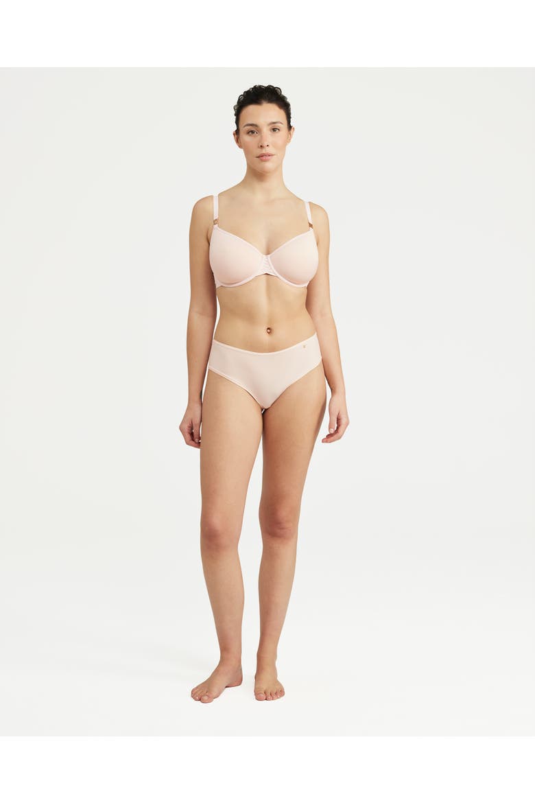 The Stretch Mid Rise Bikini Brief, Main, color, BLUSH PINK