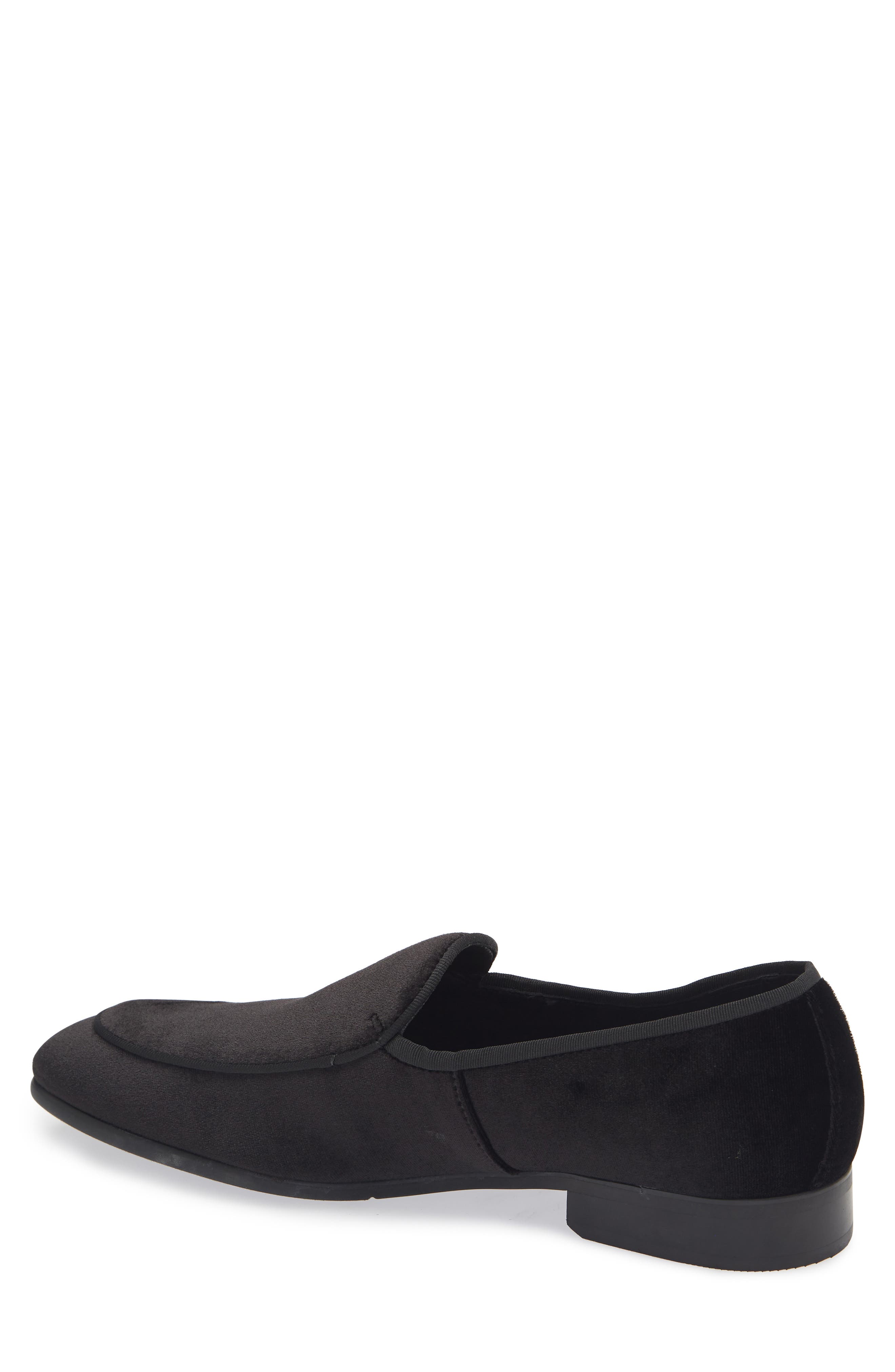 Nordstrom Victor Velvet Loafer, Alternate, color, Black Velvet