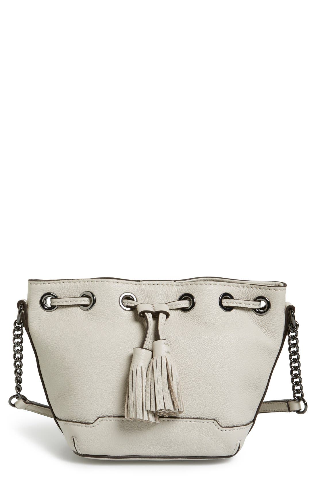 'Micro Lexi' Bucket Bag, Main, color, PUTTY/ GUNMETAL HRDWR