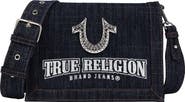 True Religion Bling Horseshoe Denim Messenger Bag