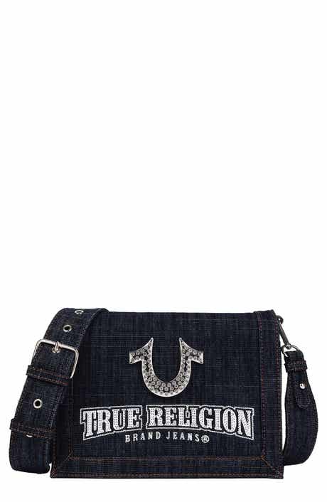 Bling Horseshoe Denim Messenger Bag