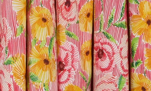 Stitchdrop Barbuda Floral Print Sleeveless Midi Dress In Sketch Peony