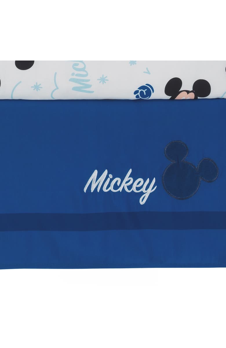 Lambs & Ivy Disney Baby Forever Mickey Mouse 3-Piece Crib Bedding Set, Alternate, color, Blue