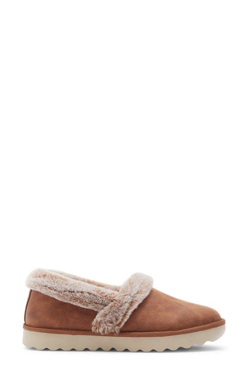 Skechers Cozy Up Faux Fur Lined Slipper In Brown
