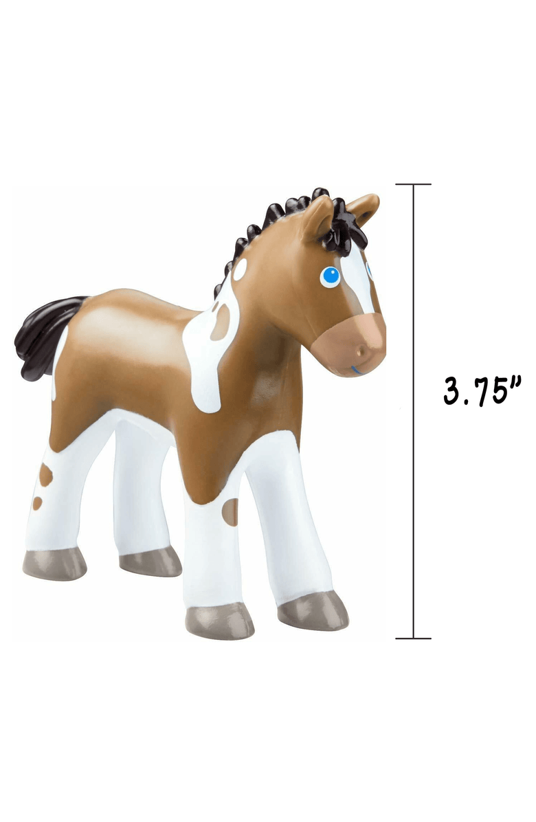 HABA Little Friends Foal Abby - 3.75" Farm Animal Toy Horse Figure, Alternate, color, Multi
