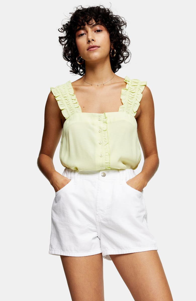 Topshop Sofia Beach Denim Shorts, Alternate, color,