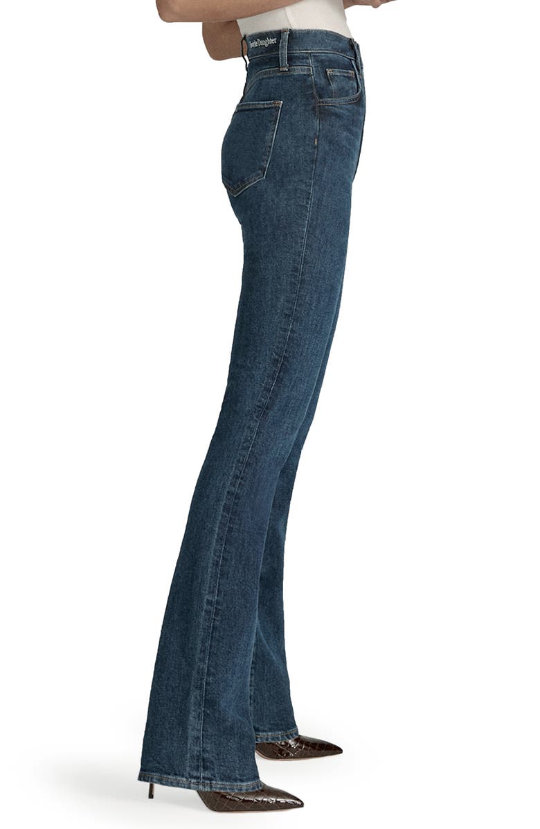Favorite Daughter The Valentina Super High Waist Mini Bootcut Jeans, Alternate, color, Woodside