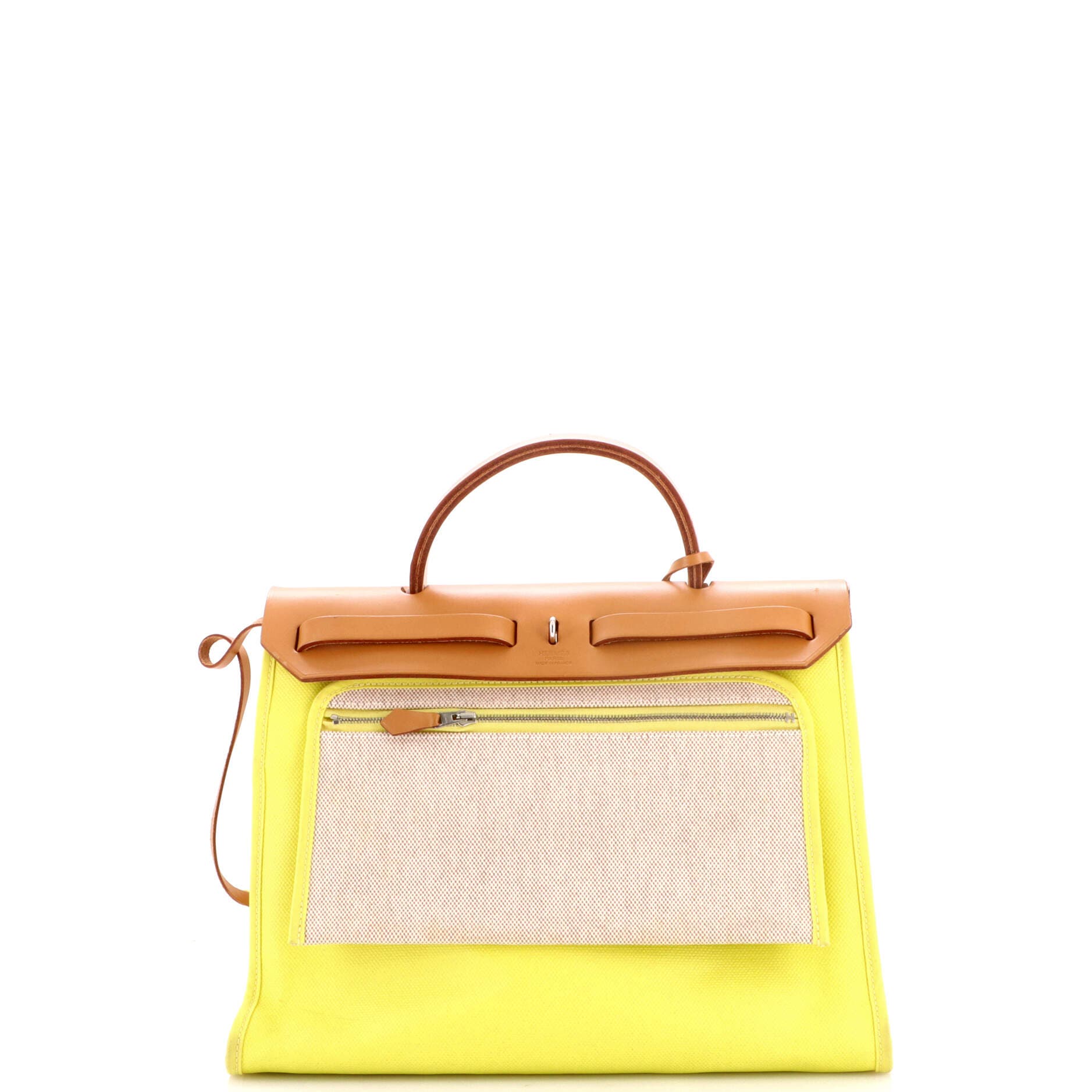 Herbag Zip Berline Vache Canvas and Leather 31, Alternate, color, Lime