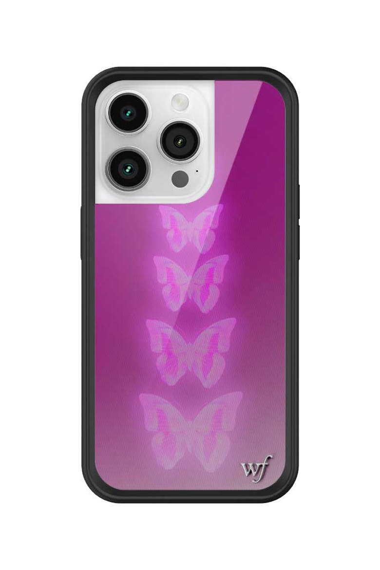Neon Butterfly iPhone Case, Alternate, color, Purple