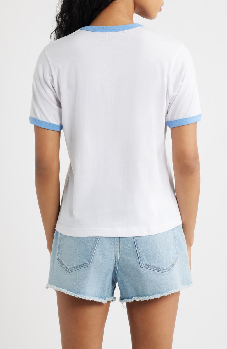 Merch Traffic Doors Ringer Graphic T-Shirt, Alternate, color, White/ Blue