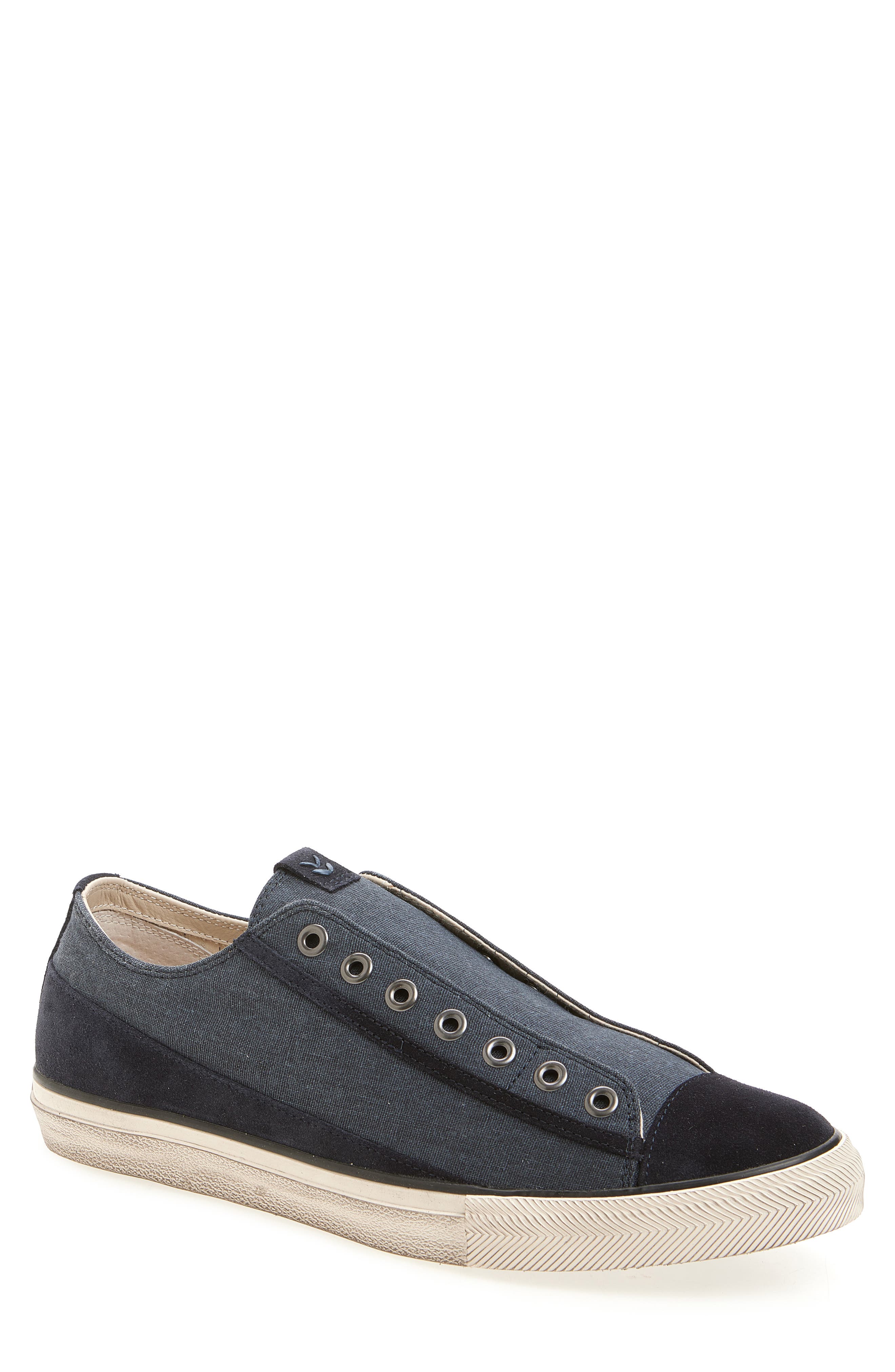Vintage Laceless Low Top Sneaker, Main, color, BLUE STONE