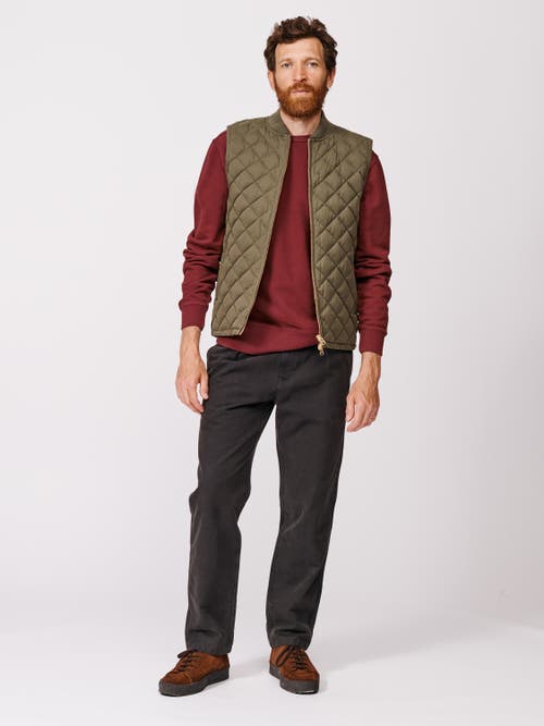 Aubin Anwick Quilted Gilet Vest In Brown