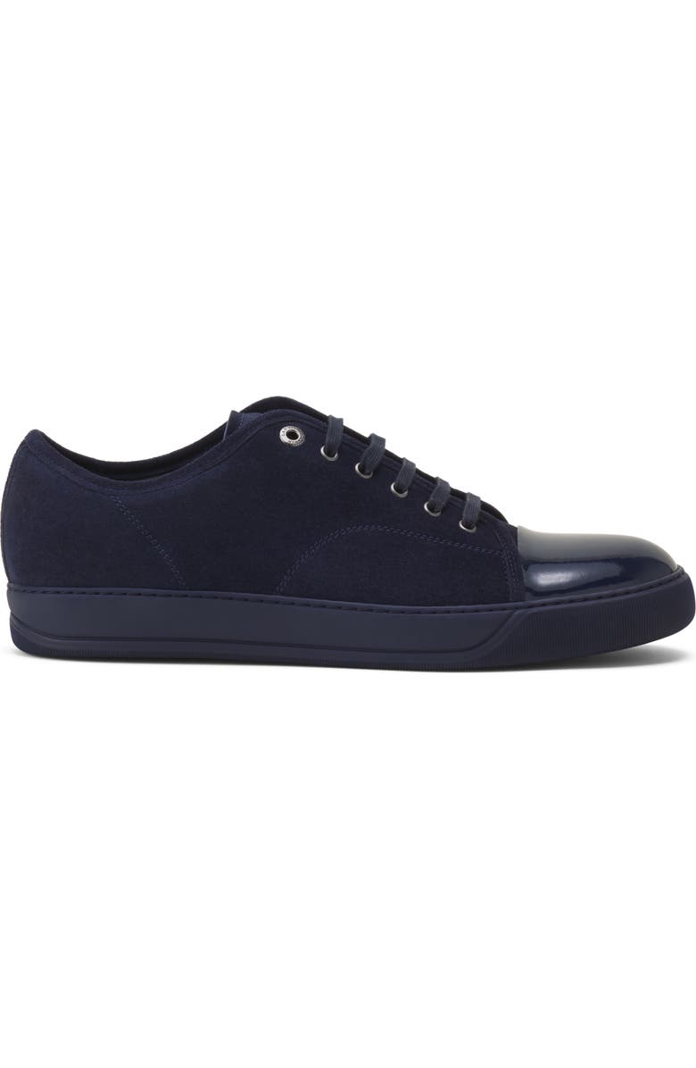 Lanvin Dbb1 Patent Leather And Suede Sneakers, Main, color, Navy Blue/Navy Blue