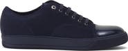 Lanvin Dbb1 Patent Leather And Suede Sneakers