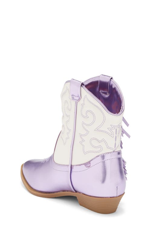Harper Canyon Kids' Carolynne Fringe Western Boot In Purple