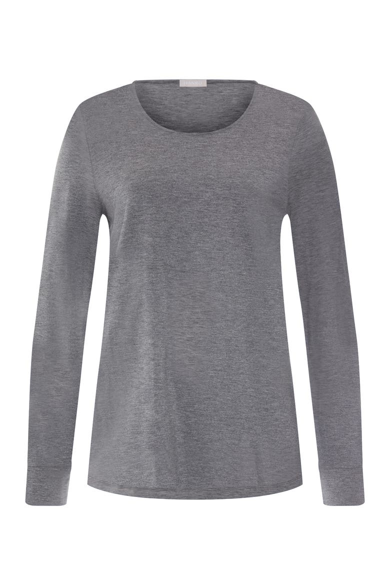 Natural Elegance Relaxed Round Neck Top, Main, color, Stone Melange
