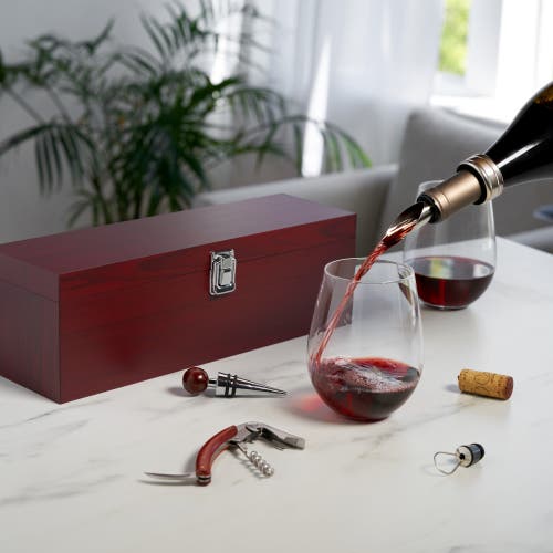 True Cherry 1-bottle Accessory Gift Set In Red