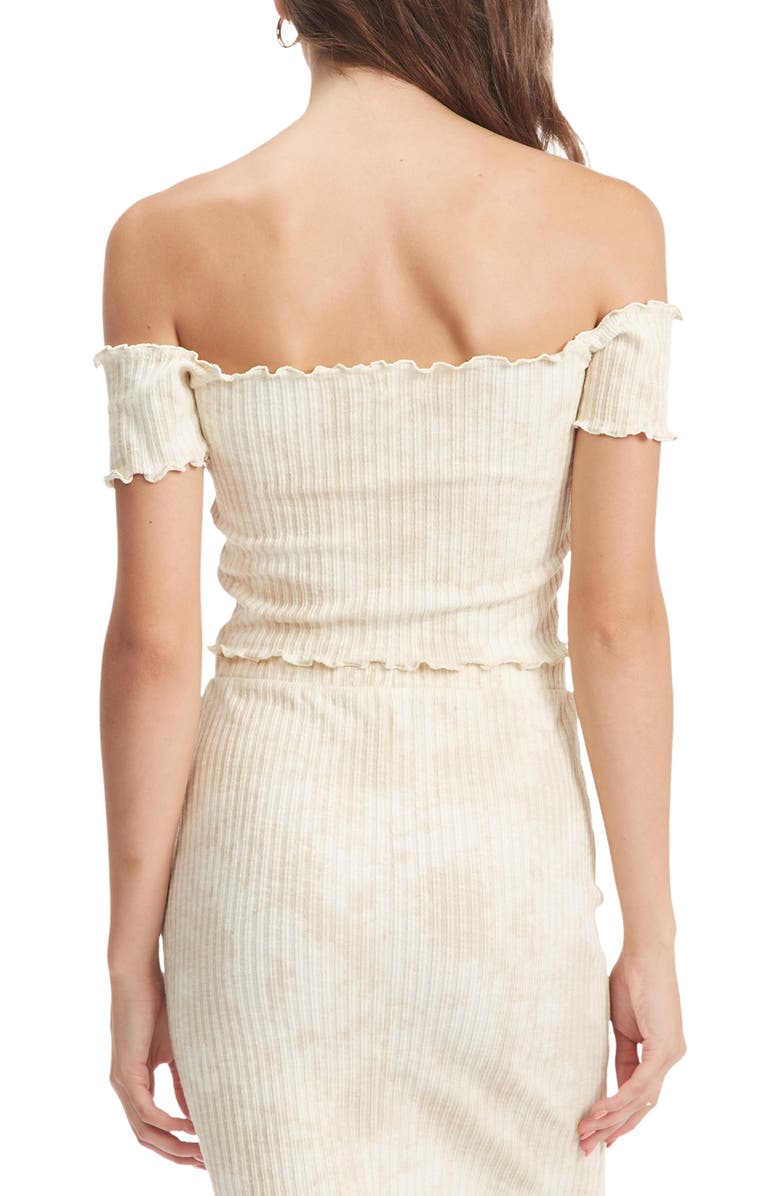 Roxy Venice Babe Off the Shoulder Organic Cotton Blend Top, Alternate, color,