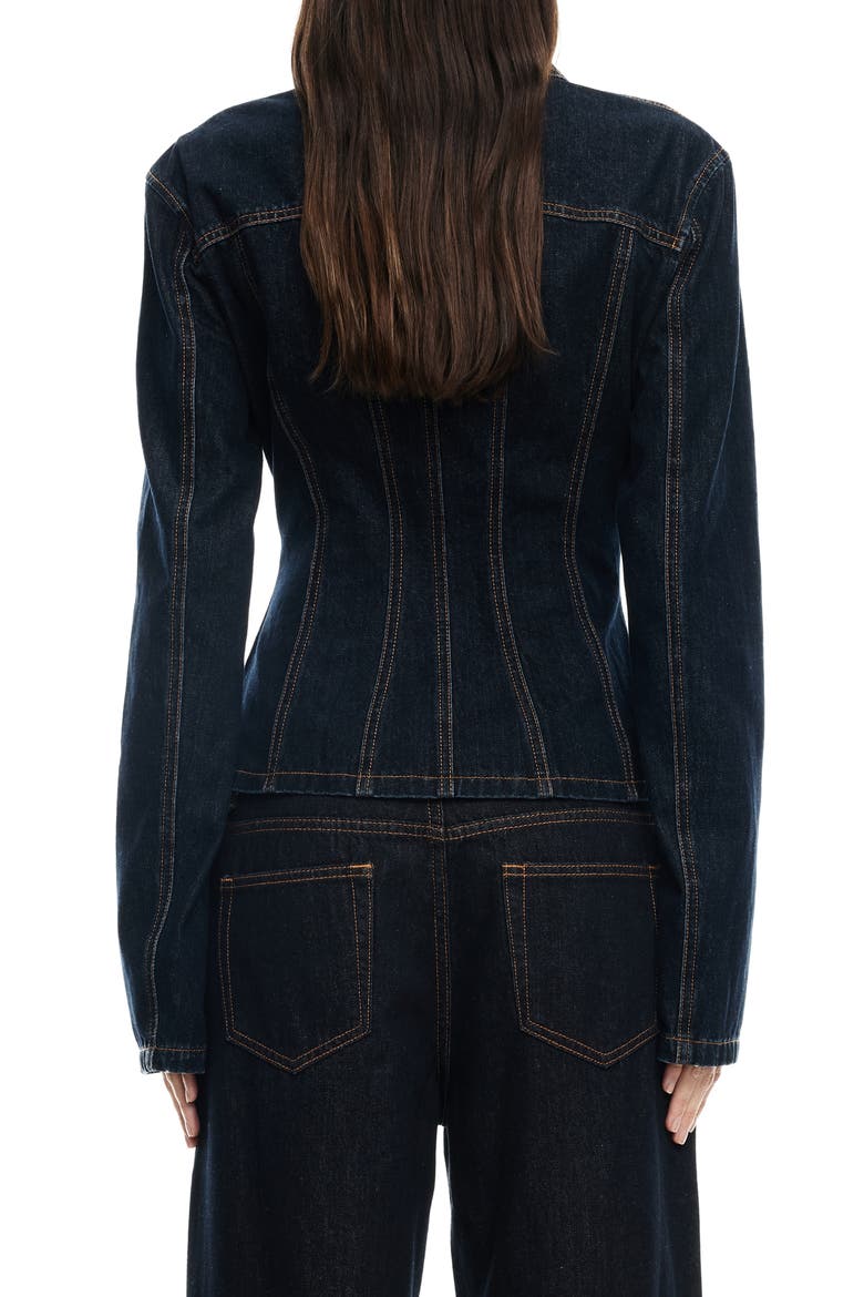 Rider Denim Jacket, Alternate, color, DARK DENIM