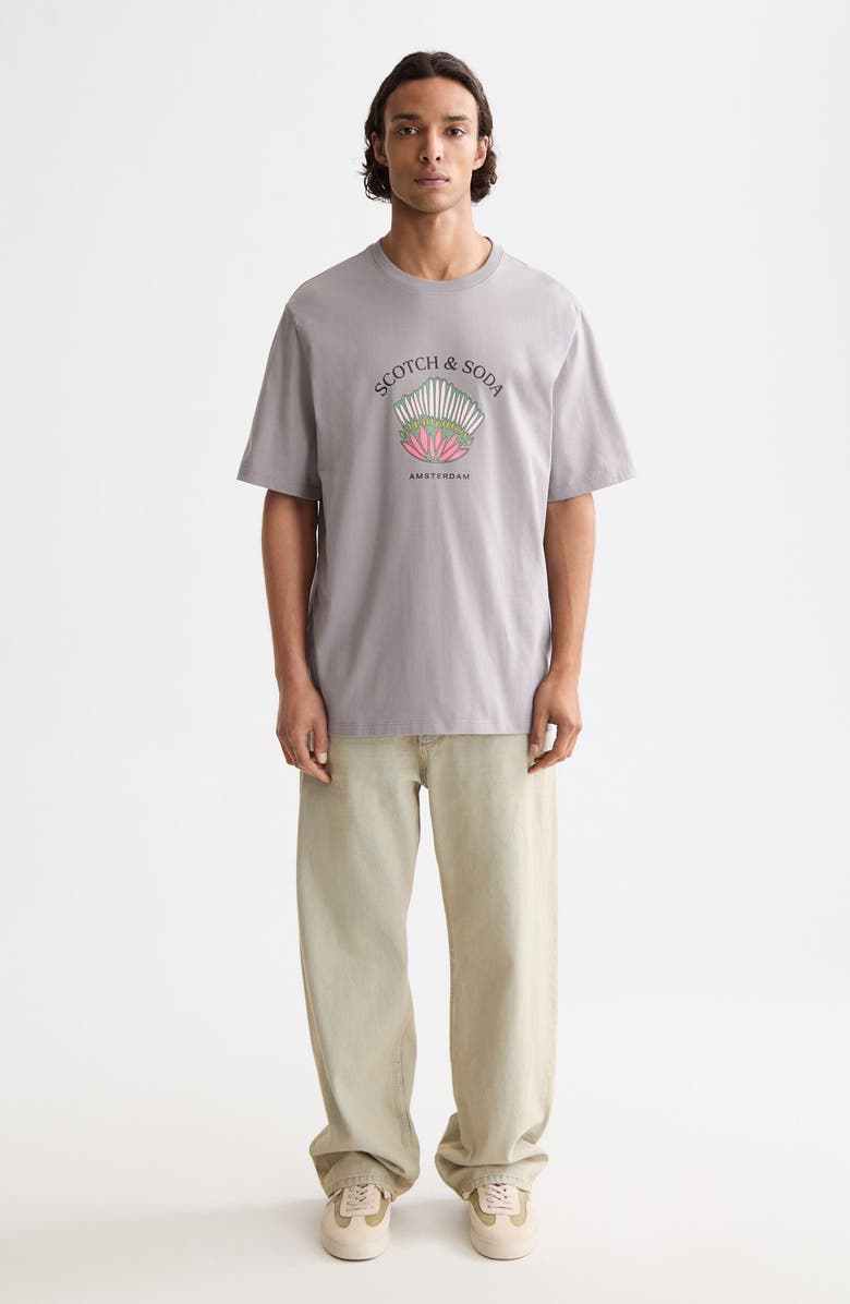 Scotch & Soda Regular Fit Artwork Graphic T-Shirt, Alternate, color, Gull