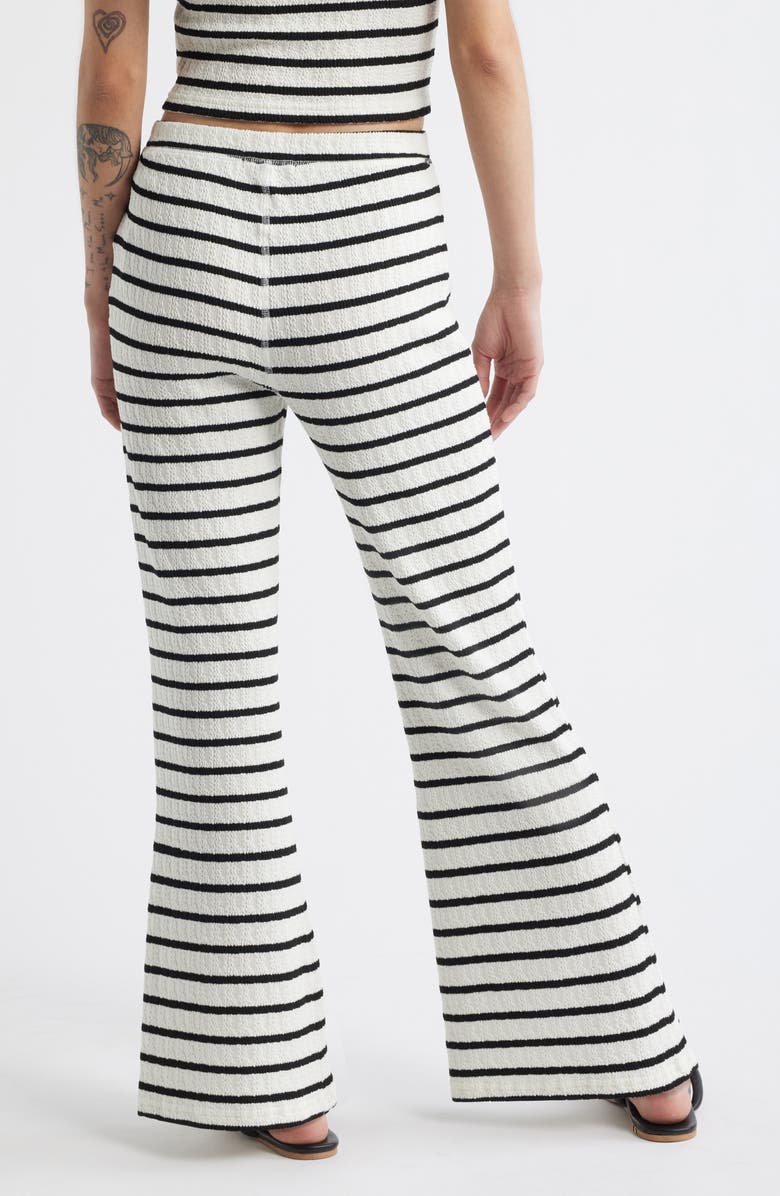 Rip Curl Bobbi Stripe Flare Pants, Alternate, color, Black/ Off White