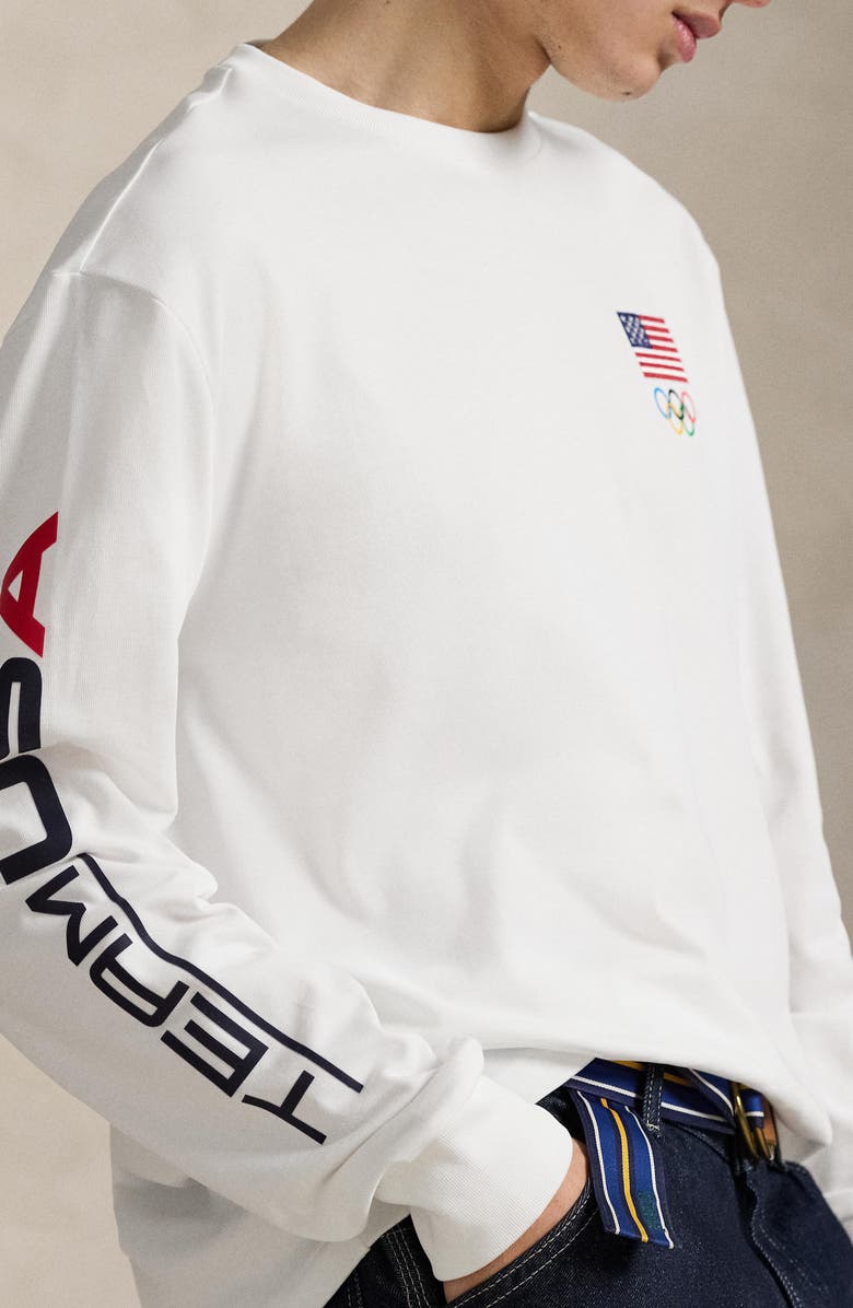 Polo Ralph Lauren Team USA Jersey Graphic T-Shirt, Alternate, color, White