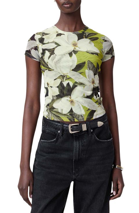Ellie Floral Mesh T-Shirt