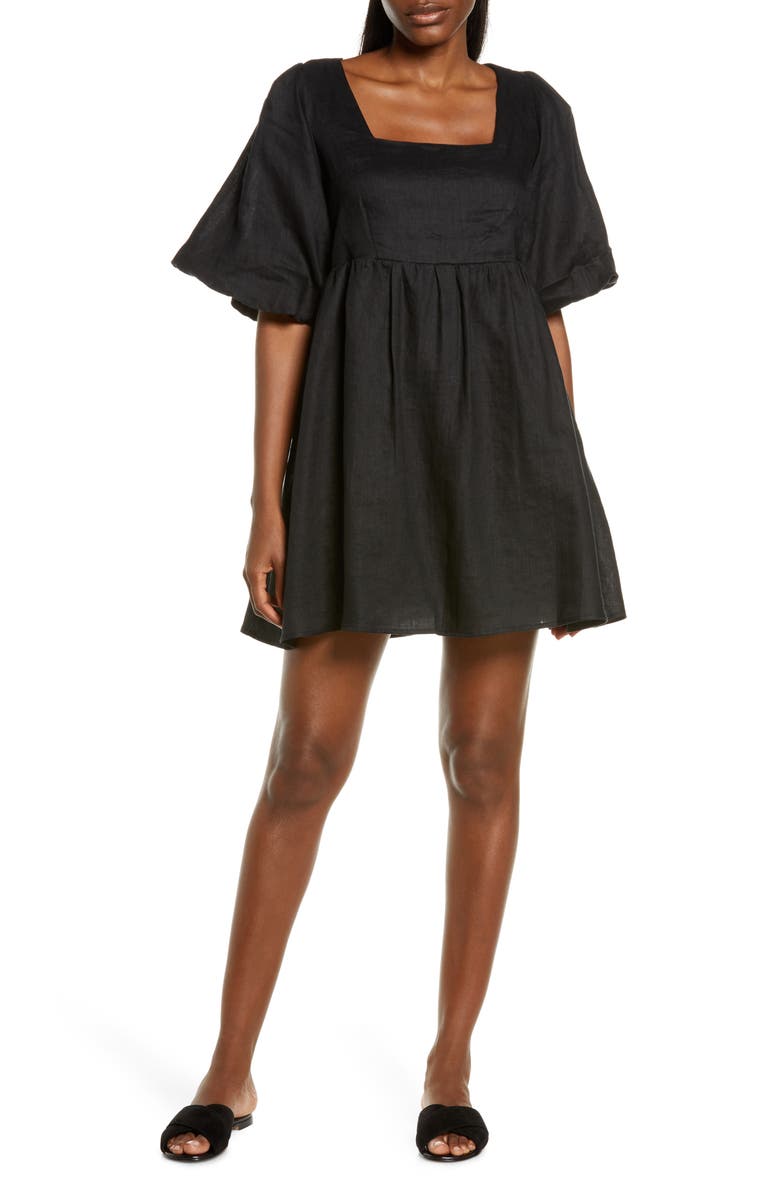 Seafolly Women's Beach Edit Shoreline Linen Cover-Up Dress, Main, color, 