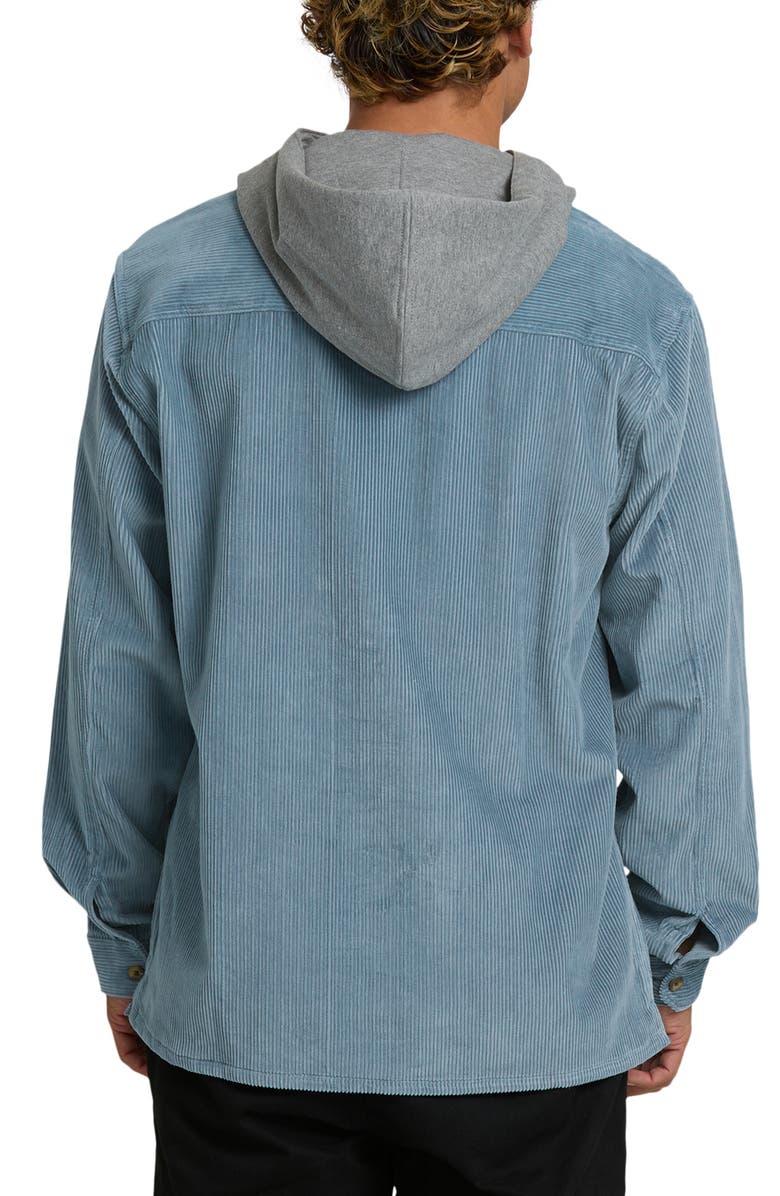 Billabong Baja Hooded Cotton Corduroy Button-Up Shirt, Alternate, color, 