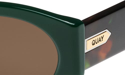 Quay So What 53mm Round Sunglasses In Green