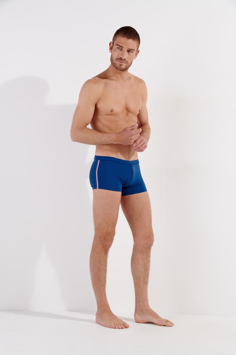 Nautical Cup Swim Shorts, Alternate, color, Navy