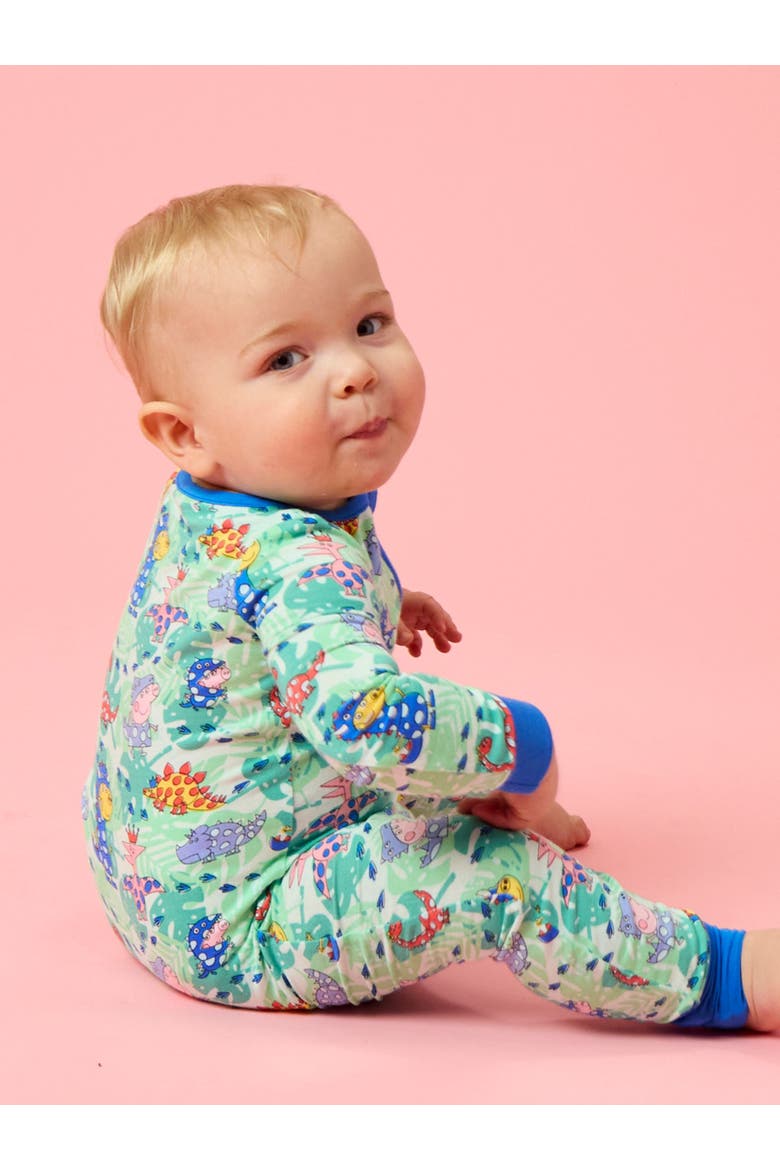 Peppa Pig & Friends Convertible One Piece Pajama, Viscose, Alternate, color, Dinosaur Peppa Pig & Friends