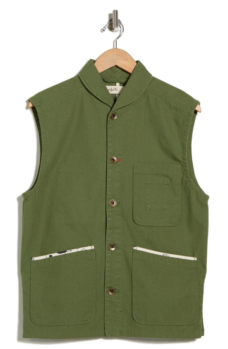 Imperfects Organic Cotton Canvas Shepherds Vest, Main, color, Fatigue